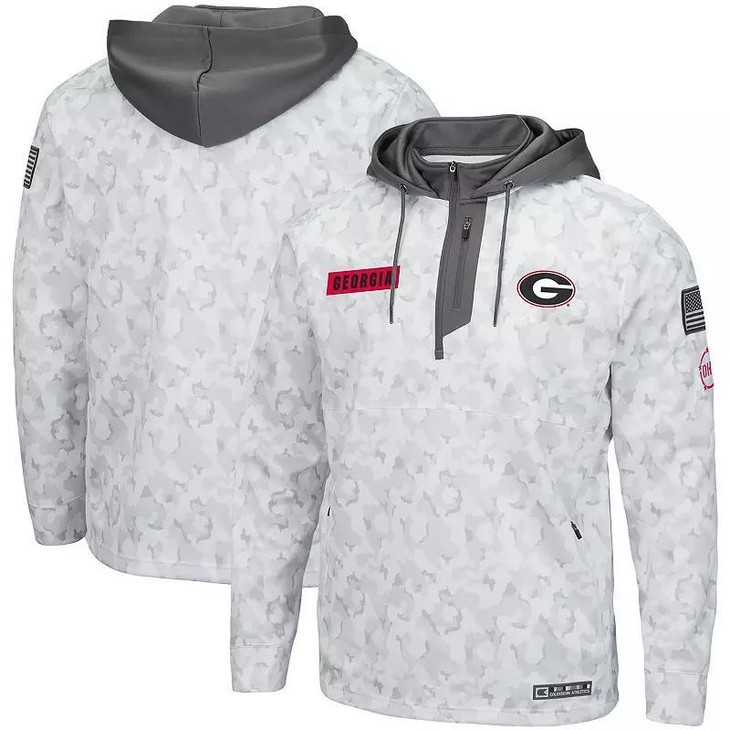 Mens Colosseum Arctic Camo Georgia Bulldogs OHT Military Appreciation Quarter-Zip Hoodie Product Image