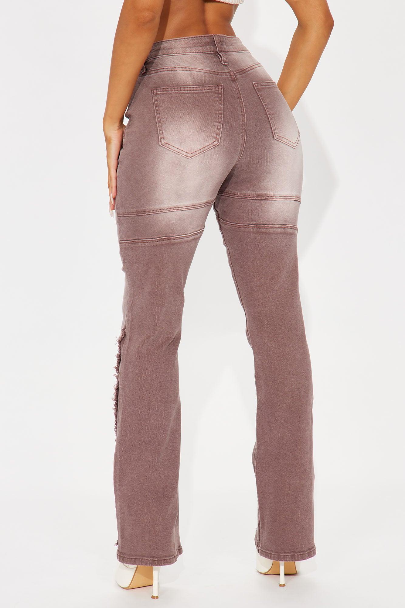 Kiss And Tell Flare Pant - Mauve Product Image