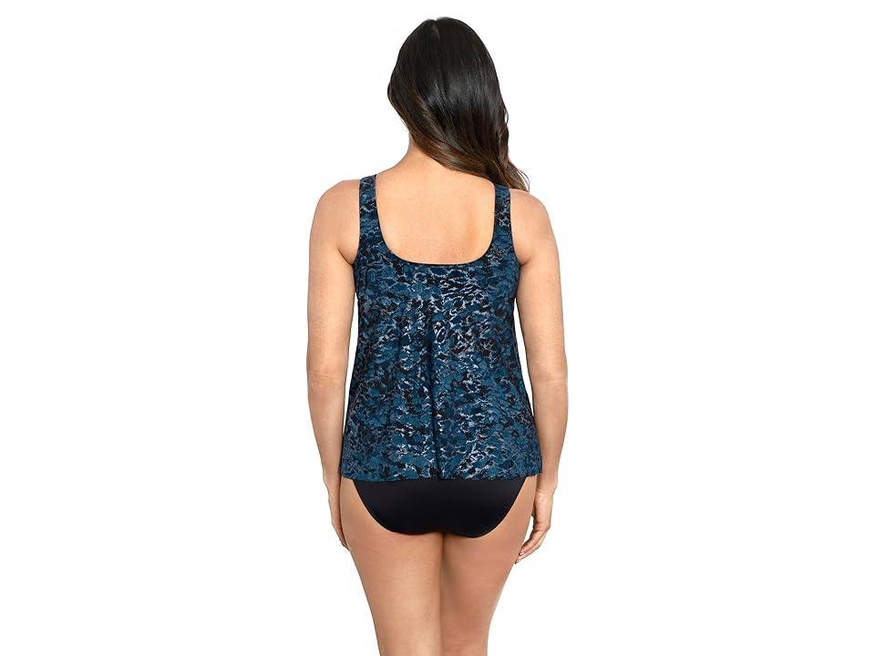 Miraclesuit Titania Ursula Tankini Top (Black/Multi) Women's Swimwear Product Image