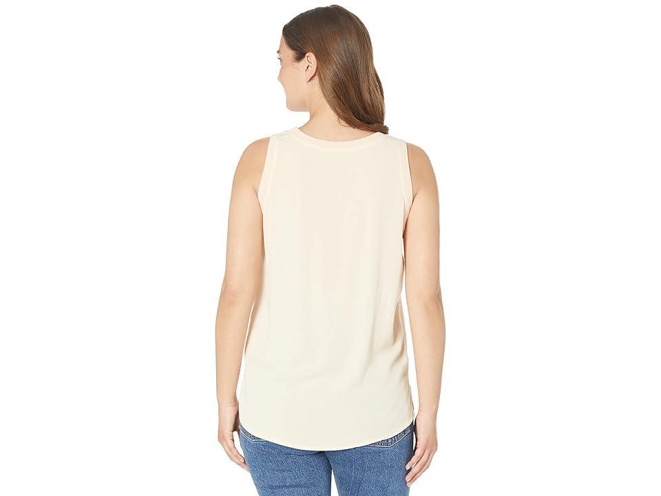 Mod-o-doc Soft Woven Stretch Viscoce Mix Media Tank Top (Kasha) Women's Clothing Product Image