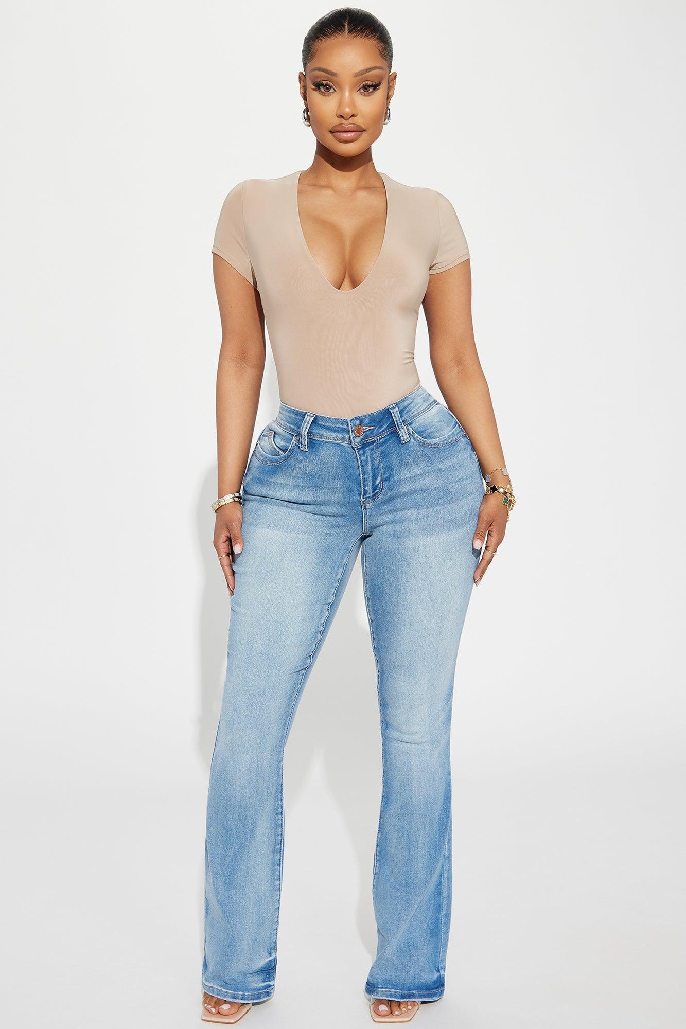 Someone New Booty Lifting Stretch Bootcut Jeans - Light Wash product image