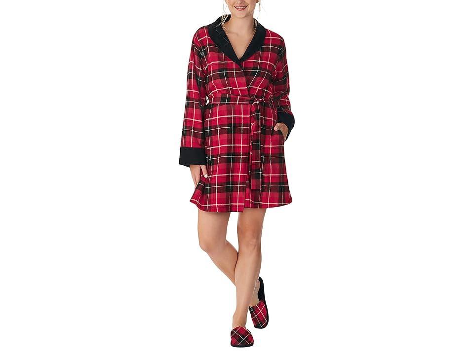 Bedhead PJs Long Sleeve French Terry Lined Robe (Nicholas Plaid) Women's Pajama Product Image