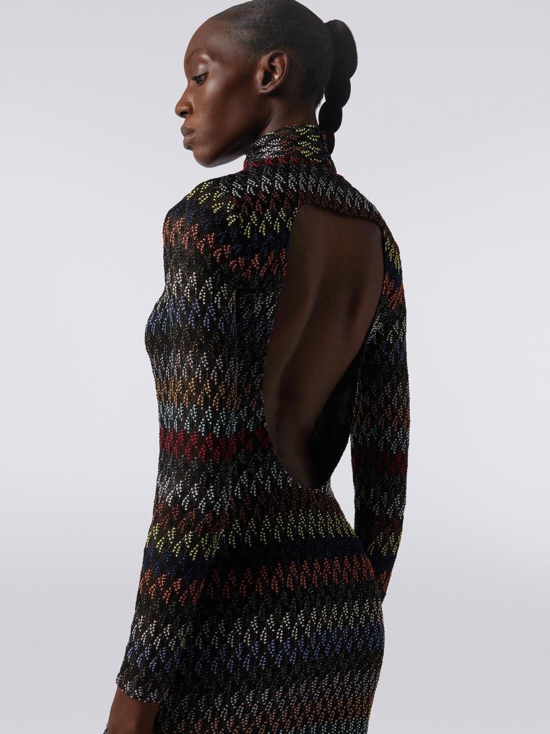 Long dress in raschel knit lamé viscose Multicoloured | Missoni Product Image