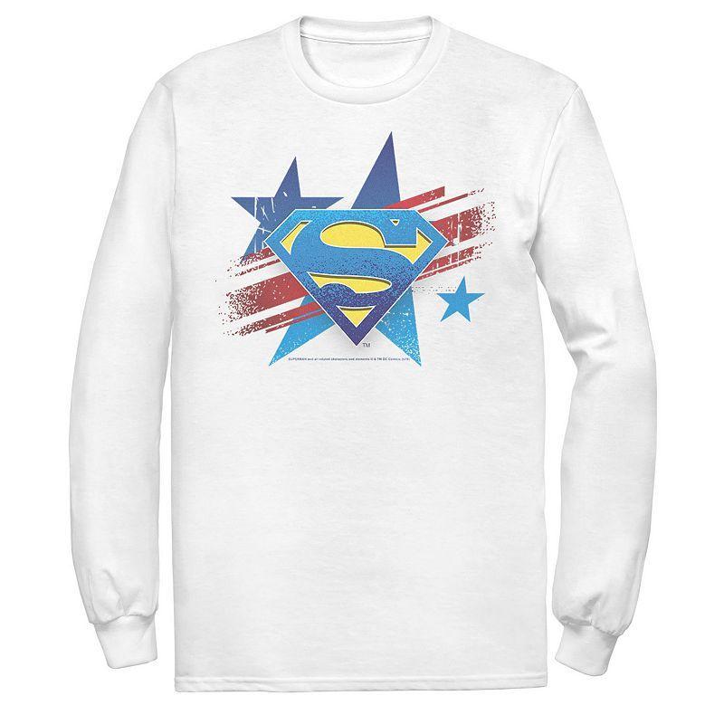 Mens DC Comics Superman Stars And Stripes Chest Logo Graphic Tee Product Image