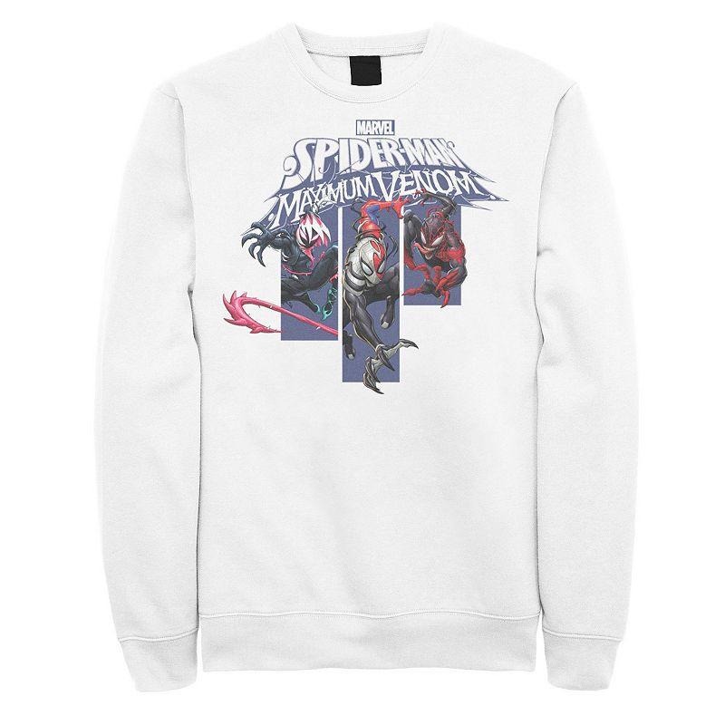 Mens Marvel Spider-Man Maximum Venom Panels Sweatshirt White Product Image