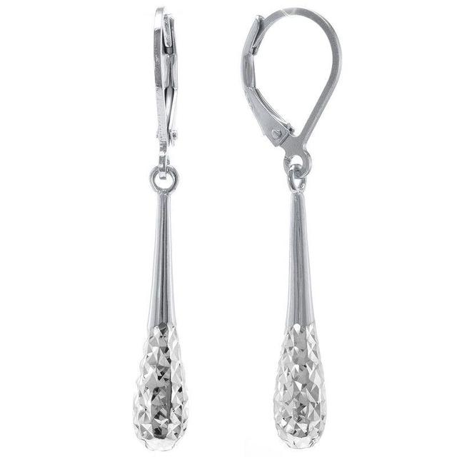 Judy Crowell Sterling Silver Teardrop Linear Drop Earrings, Womens Product Image