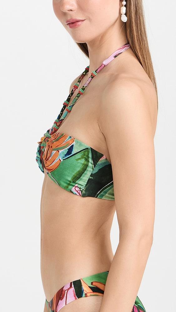 FARM Rio Banana Foliage Bikini Top | Shopbop Product Image