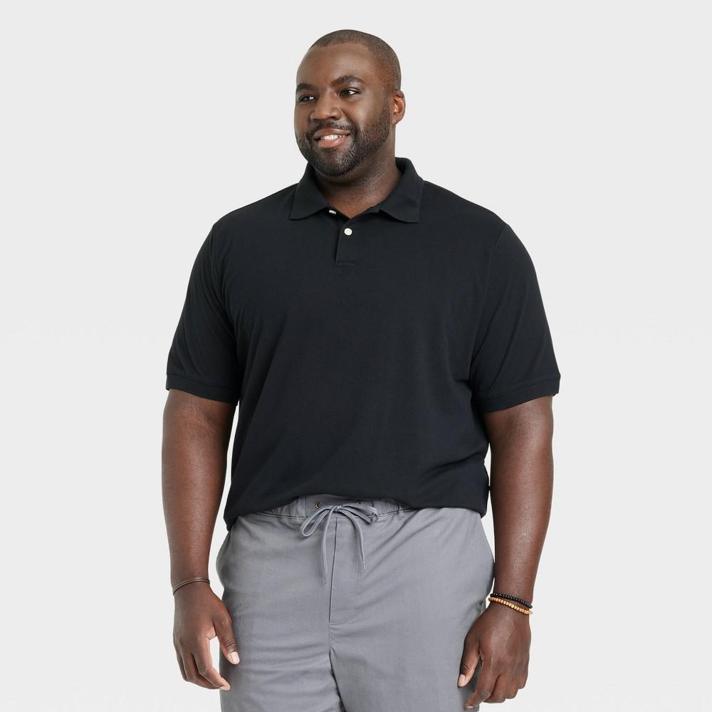 Mens Big & Tall Every Wear Loring Polo Shirt - Goodfellow & Co Black 5XL Product Image