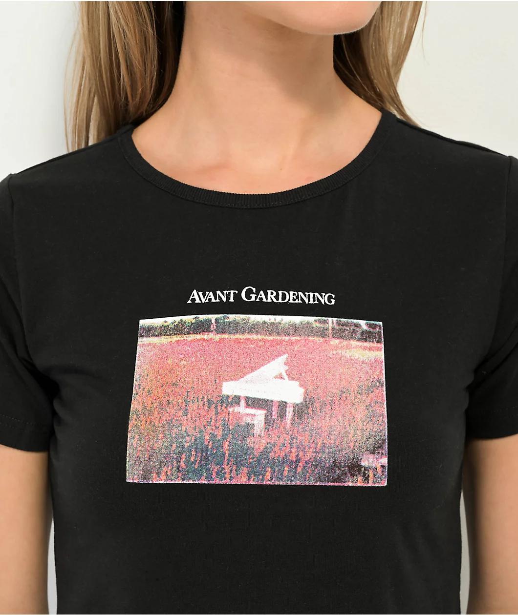 Coney Island Picnic Avant Gardening Black Crop T-Shirt Product Image