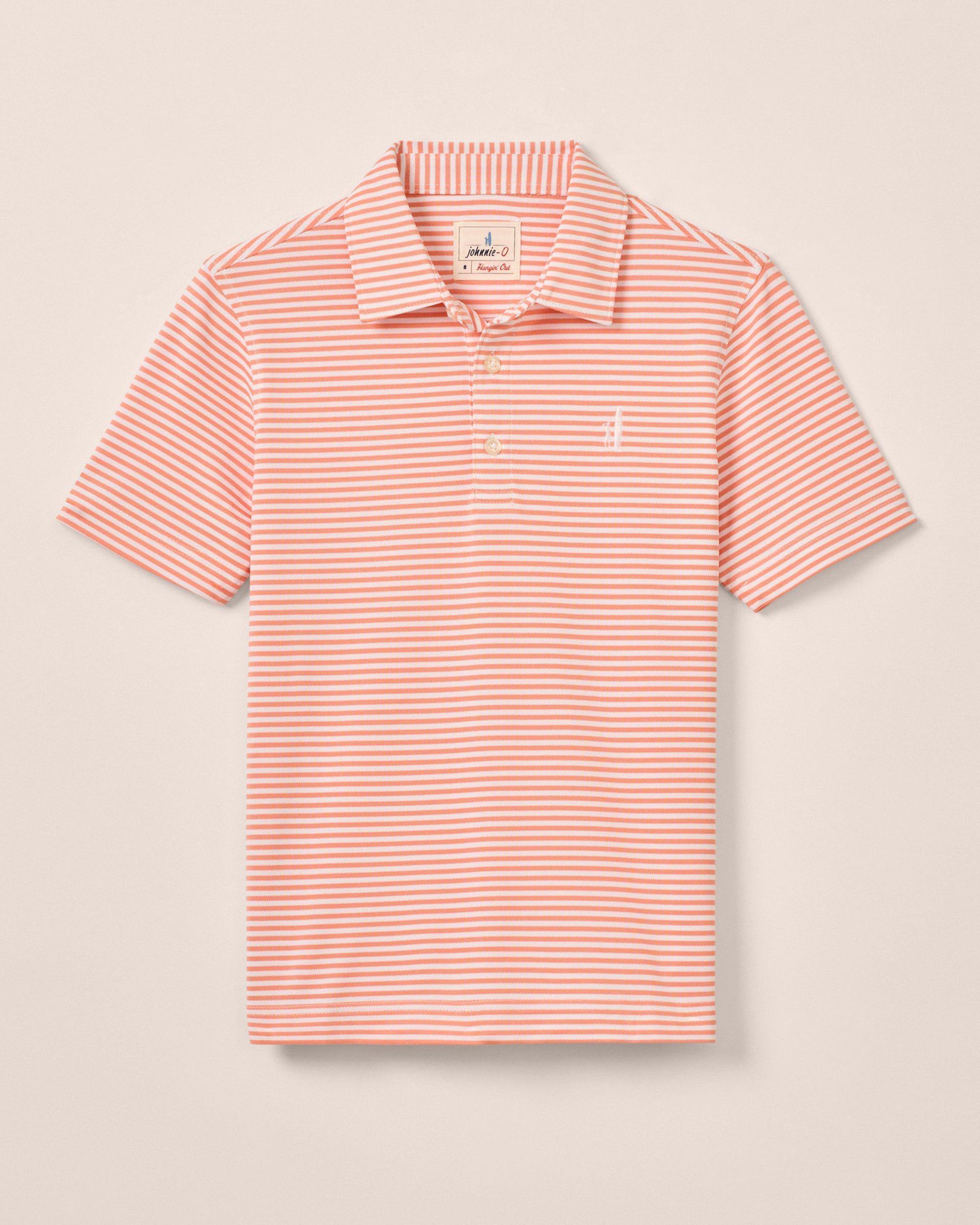 Performance Mesh Jr. Polo - Hunter Stripe Boys Product Image