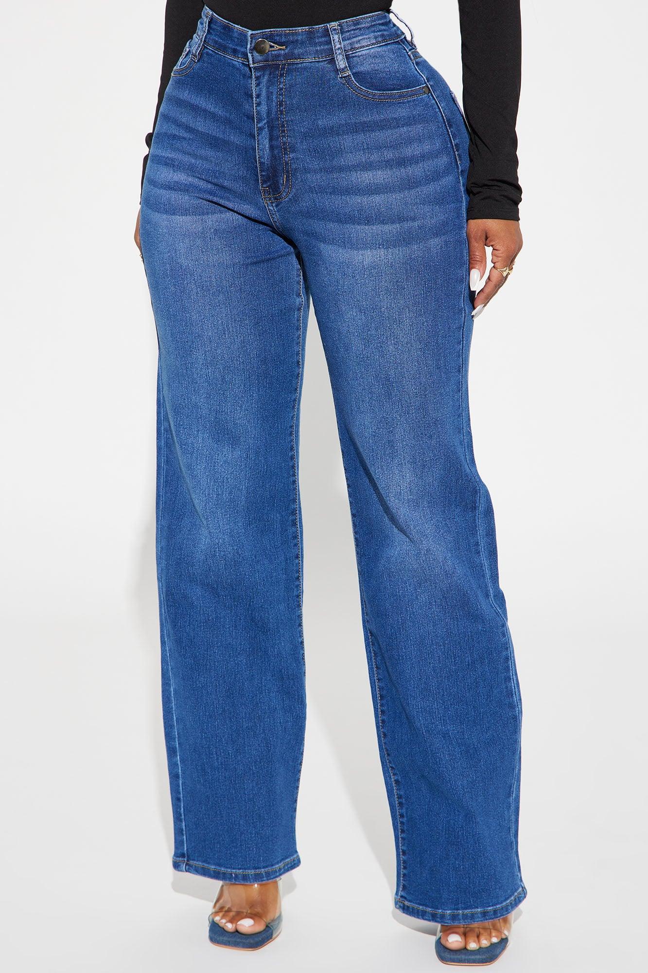 Simply Basic Stretch Straight Jeans - Medium Wash Product Image