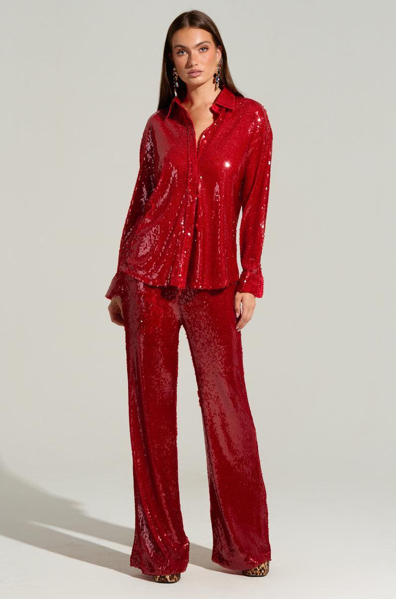 LOVER ZONE SEQUIN TROUSER Product Image