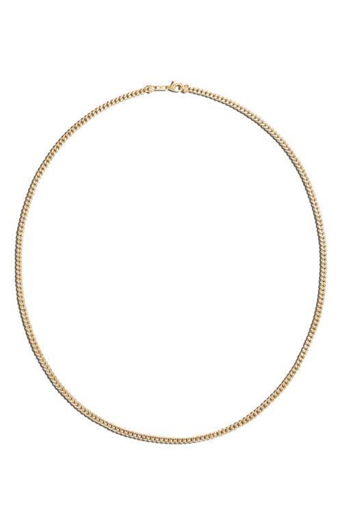 Mens 18K Gold Curb Chain Necklace Product Image