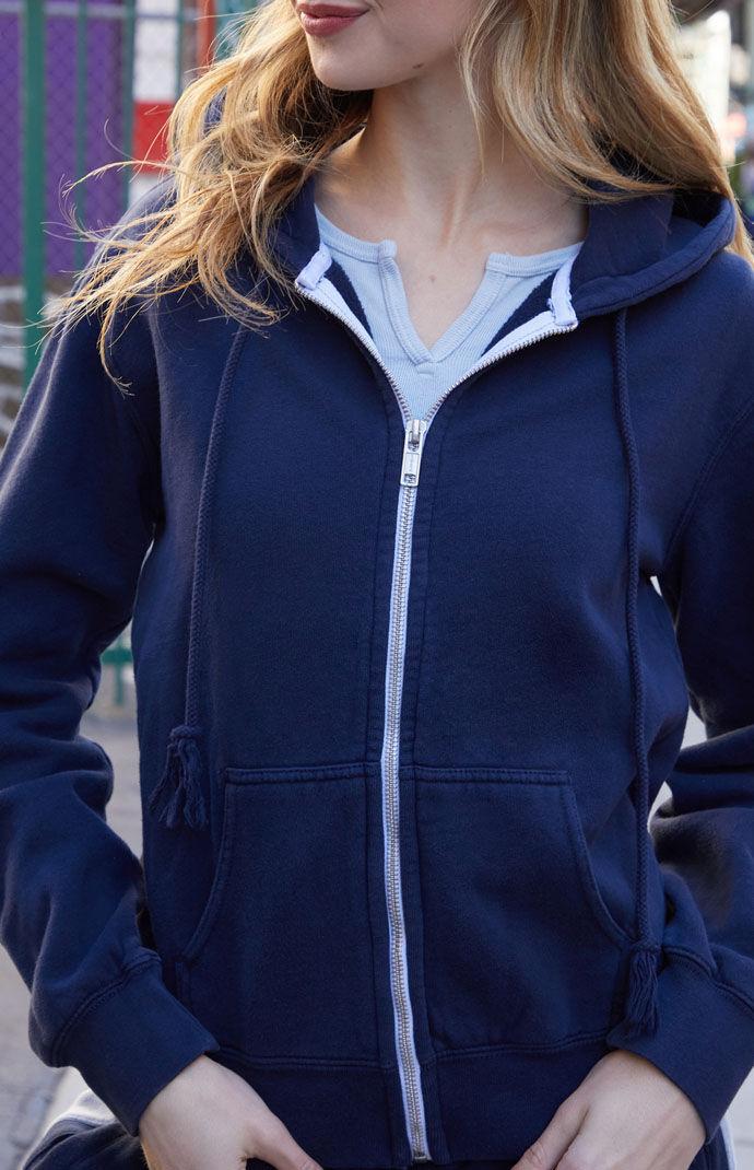 John Galt Women's Blue Full Zip Hoodie Product Image