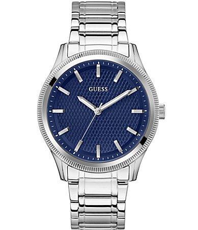 Guess Mens Analog Silver-Tone Stainless Steel Watch 44mm Product Image