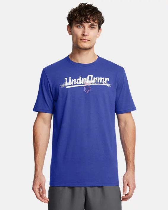 Men's UA Baseball Script Worn Short Sleeve Product Image