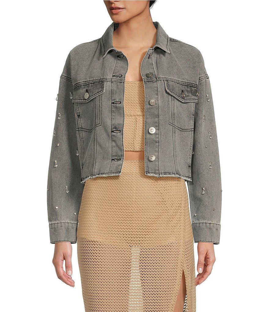 Evolutionary Embellished Denim Jacket Product Image