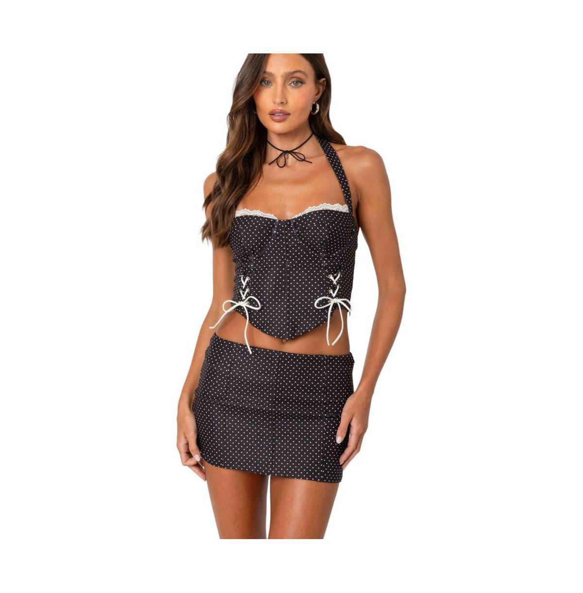 Edikted Womens Laine Polka Dot Corset product image