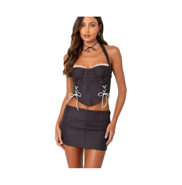 Edikted Womens Laine Polka Dot Corset Product Image