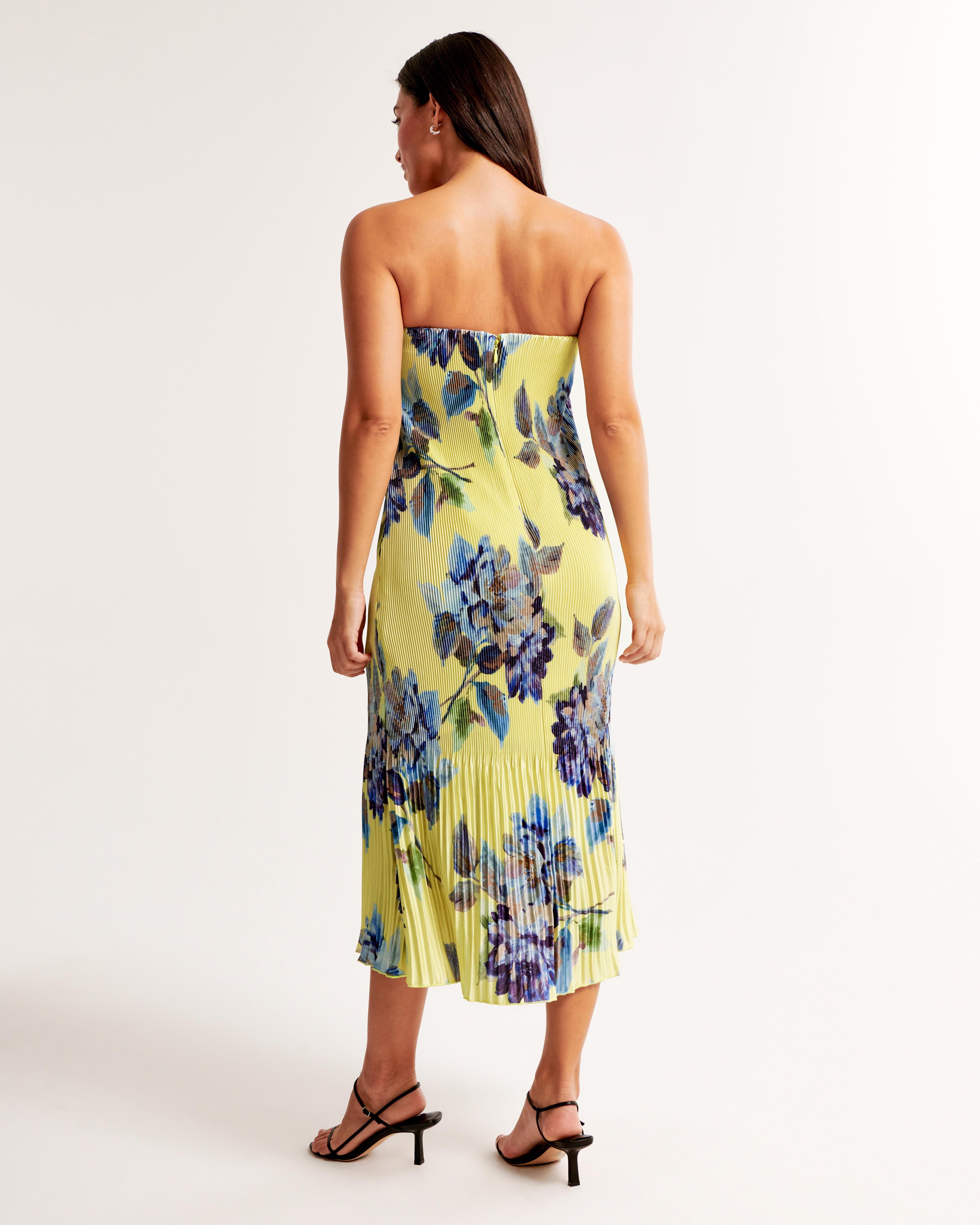 The A&F Giselle Pleat Release Midi Dress Product Image