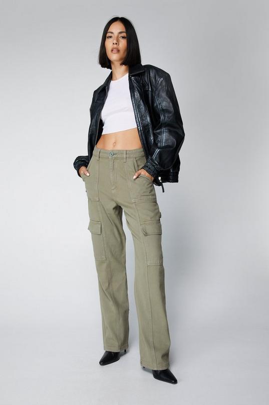 Twill Utility Straight Leg Cargo Pants Product Image