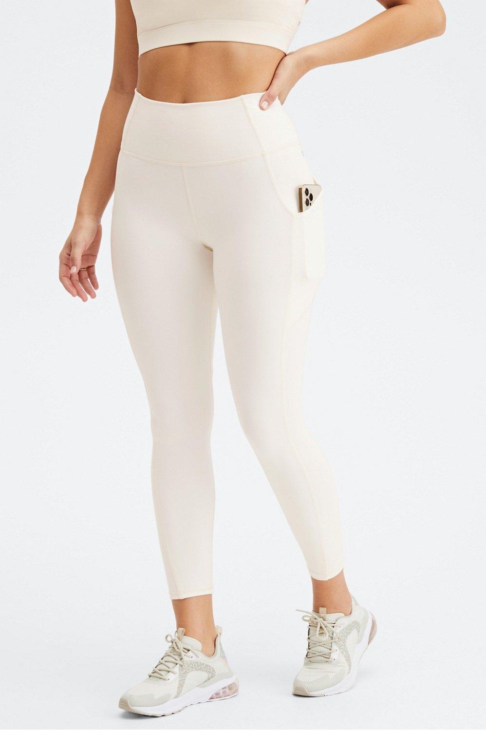 Fabletics Oasis High-Waisted 7/8 Legging Womens white plus Size 4X Product Image