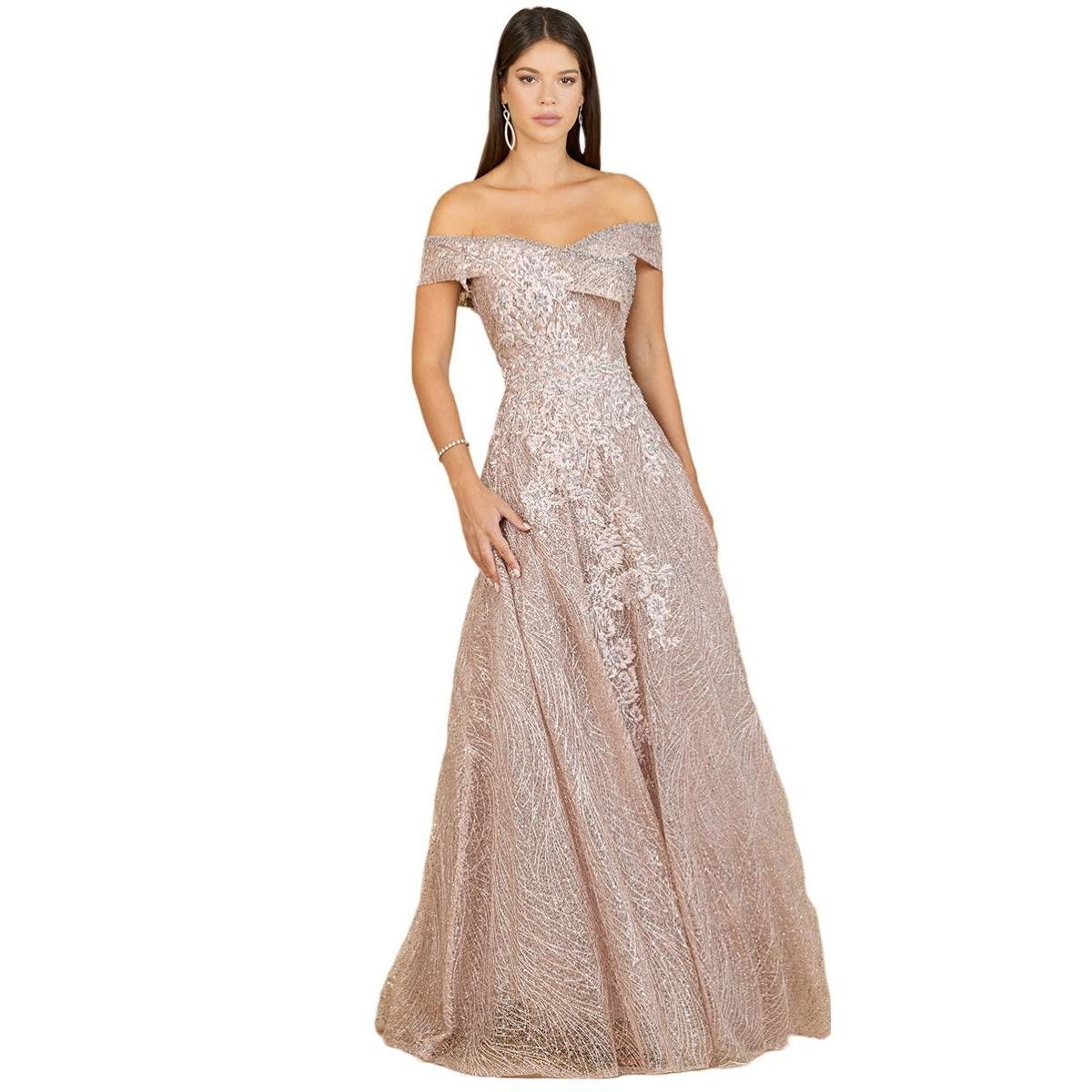 Lara Womens Off Shoulder A-Line Gown Product Image