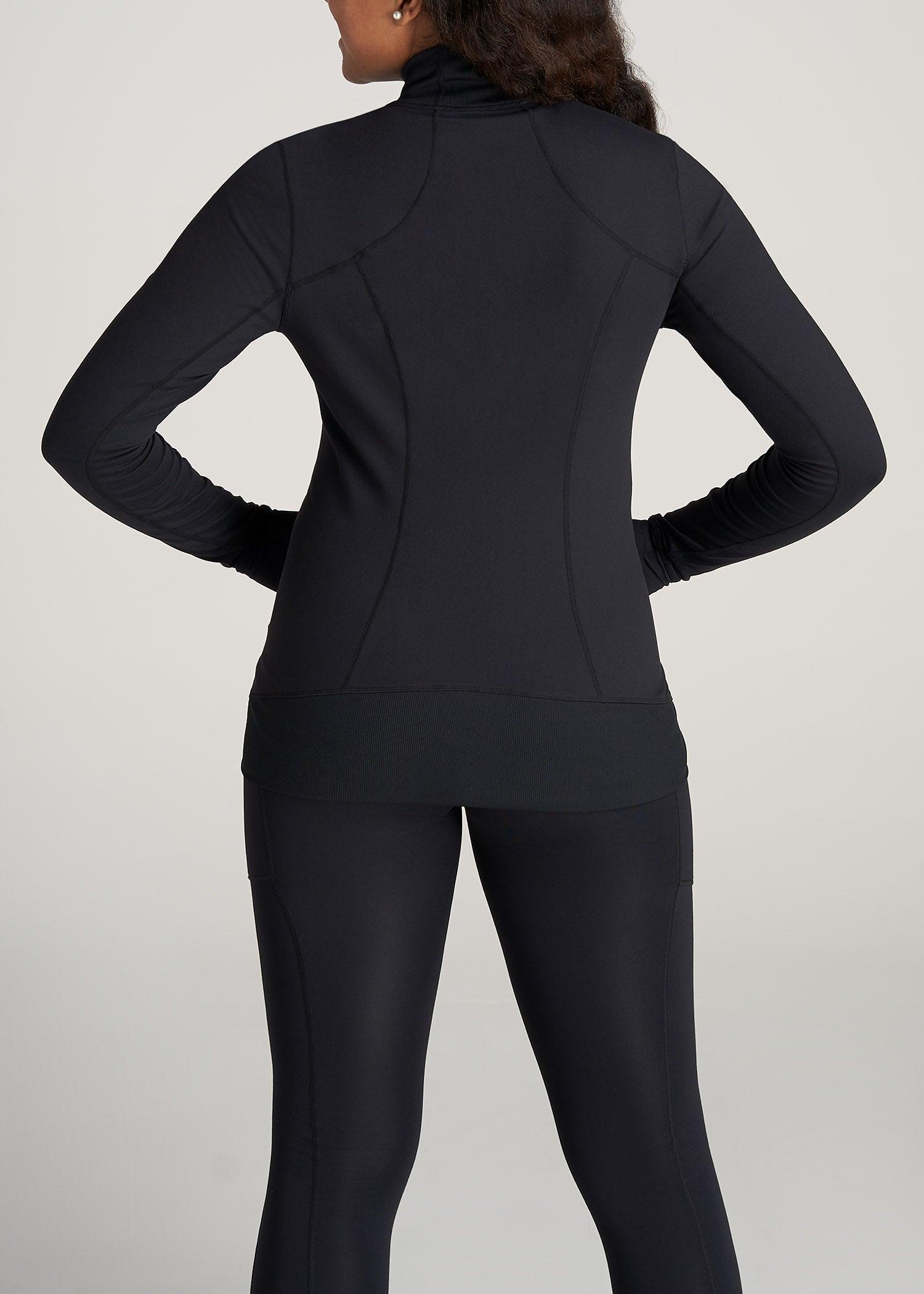 Women's Athletic Zip-Up Jacket in Black Product Image