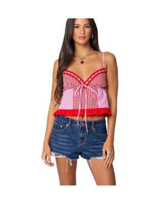 Women's Joanne Mixed Gingham Tank Top Product Image