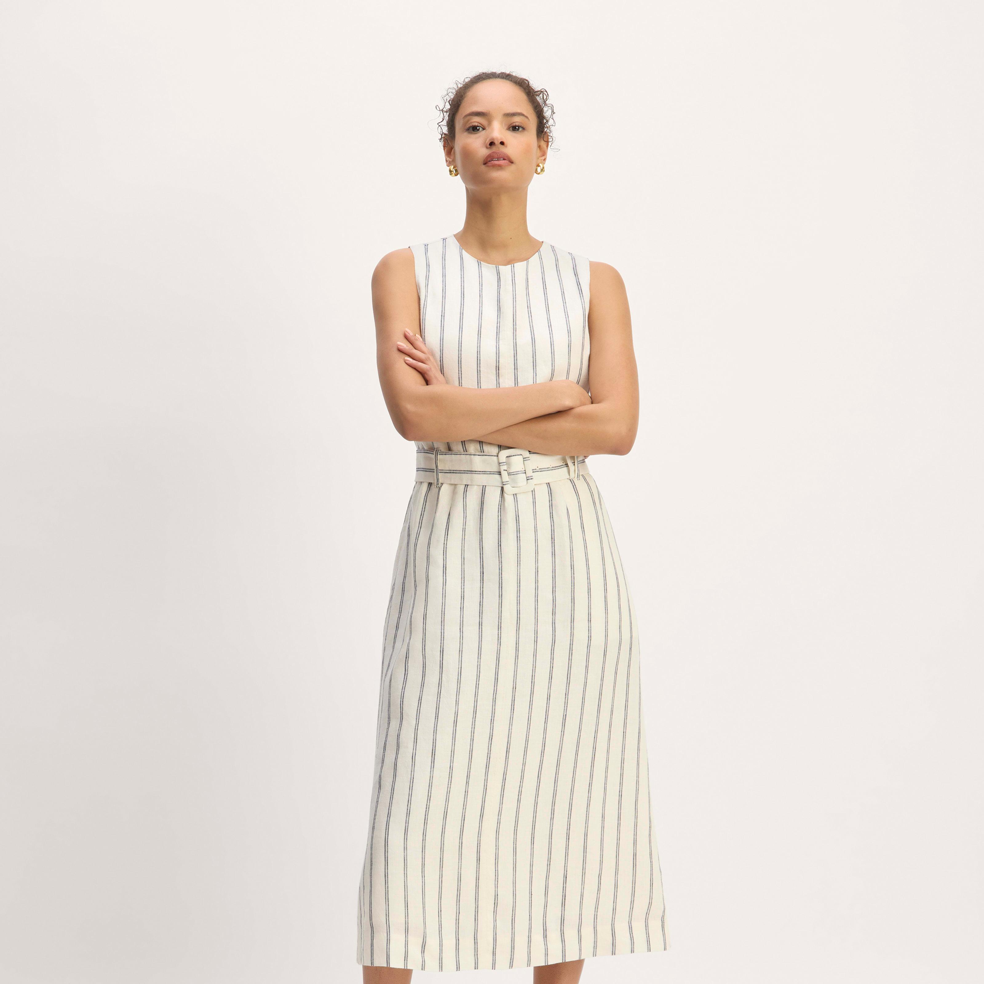 Womens Linen Belted Midi Dress by Everlane Product Image