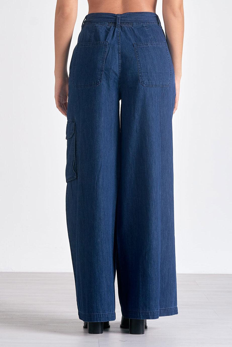 Ultra Wide Leg Denim Pants Product Image