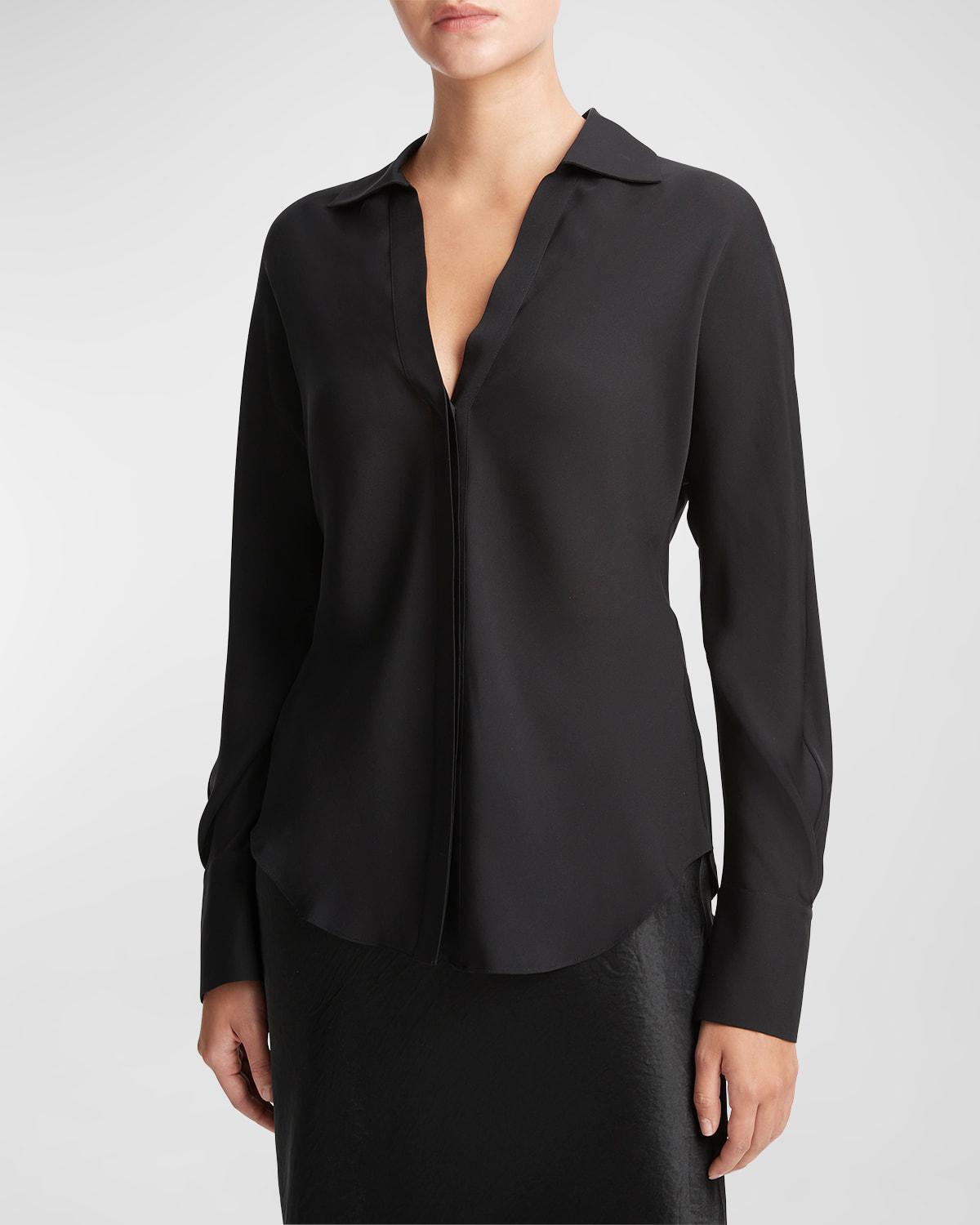 Vince Dolman Sleeve Satin Shirt Product Image