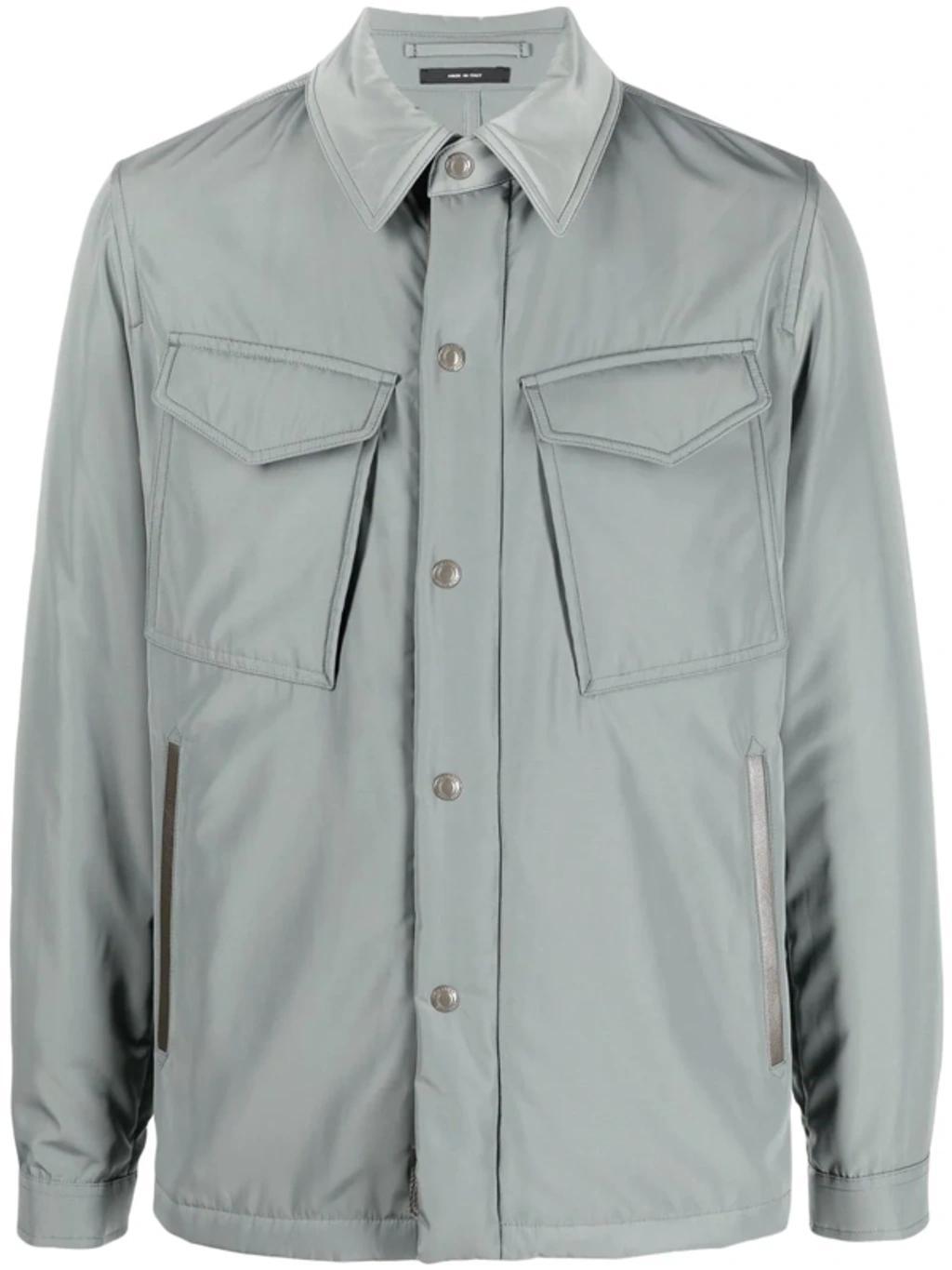 TOM FORD Button-front Shirt Jacket In Grün Product Image