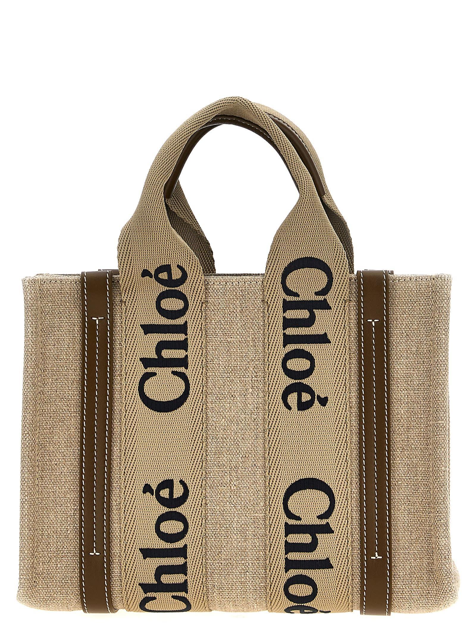 Woody Tote Bag In Beige Product Image