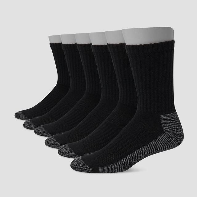 Hanes Mens Big & Tall Work Crew Socks 6pk 12-14 Product Image