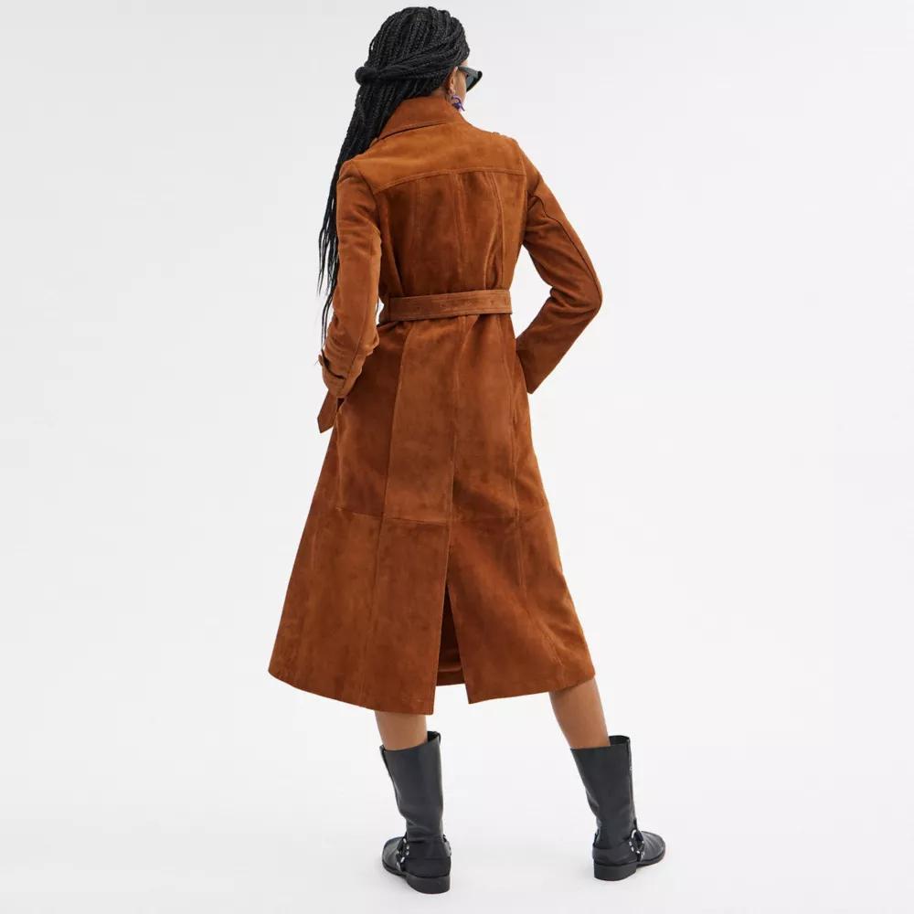 Heritage C Suede Trench Coat Product Image