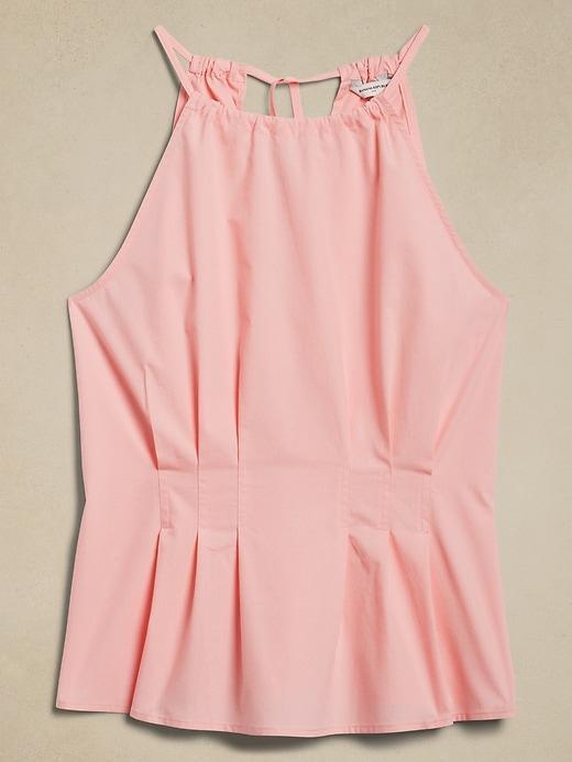 Poplin Seamed Halter Top Product Image