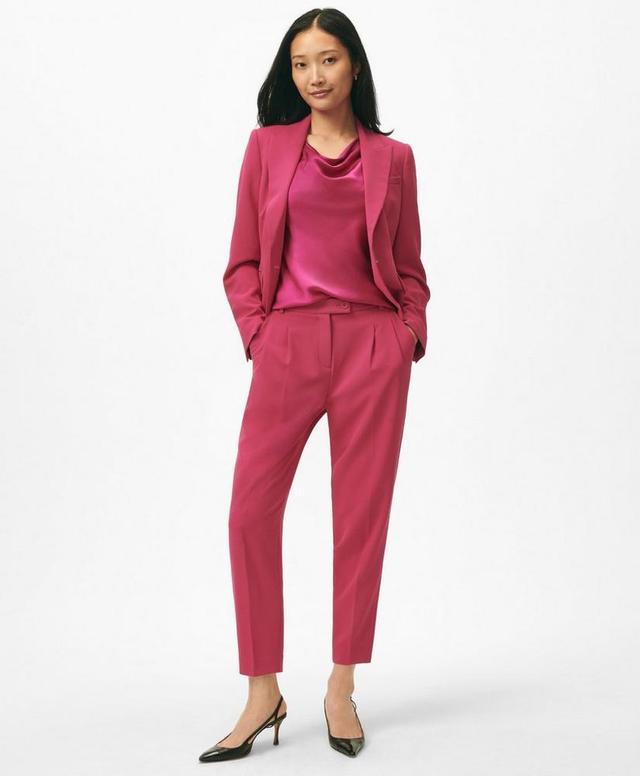 Cropped Fine Twill Crepe Pants Product Image