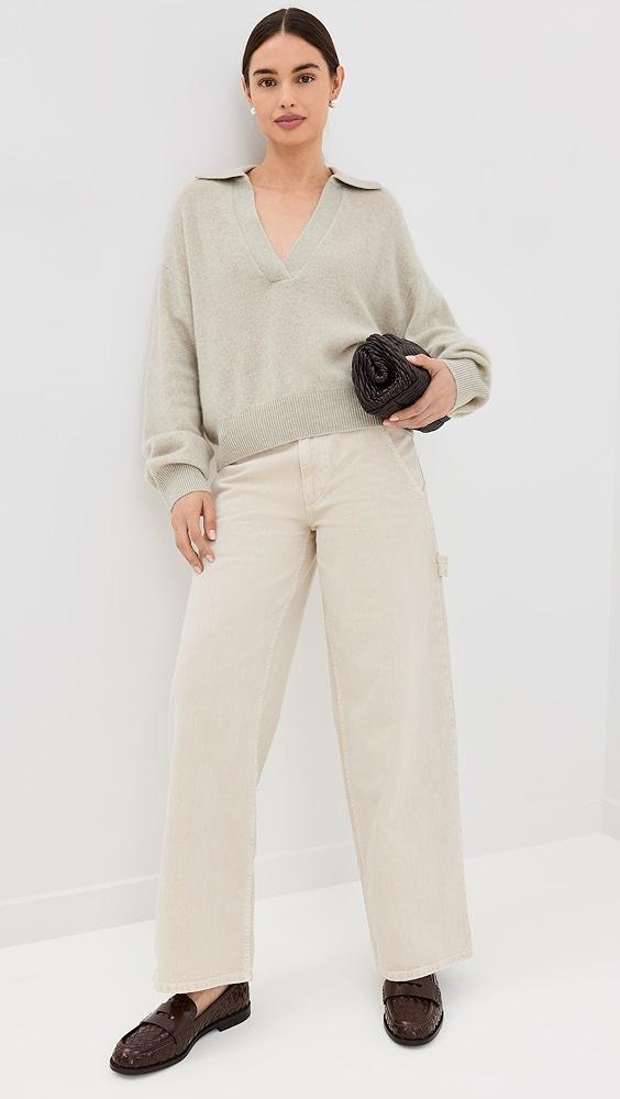 Le Kasha Jackson Brushed Cashmere Open Collar Sweater | Shopbop Product Image