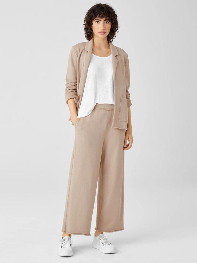 EILEEN FISHER Lightweight Organic Cotton Terry Straight Pantfemale Product Image