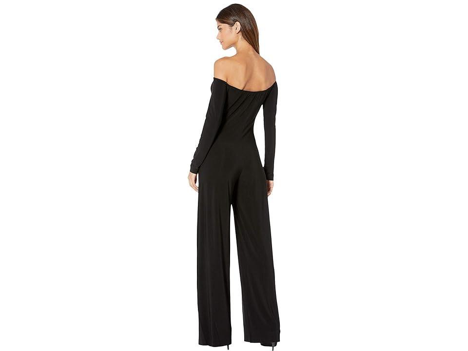 Norma Kamali Long Sleeve Off-Shoulder Jumpsuit Women's Jumpsuit & Rompers One Piece Product Image