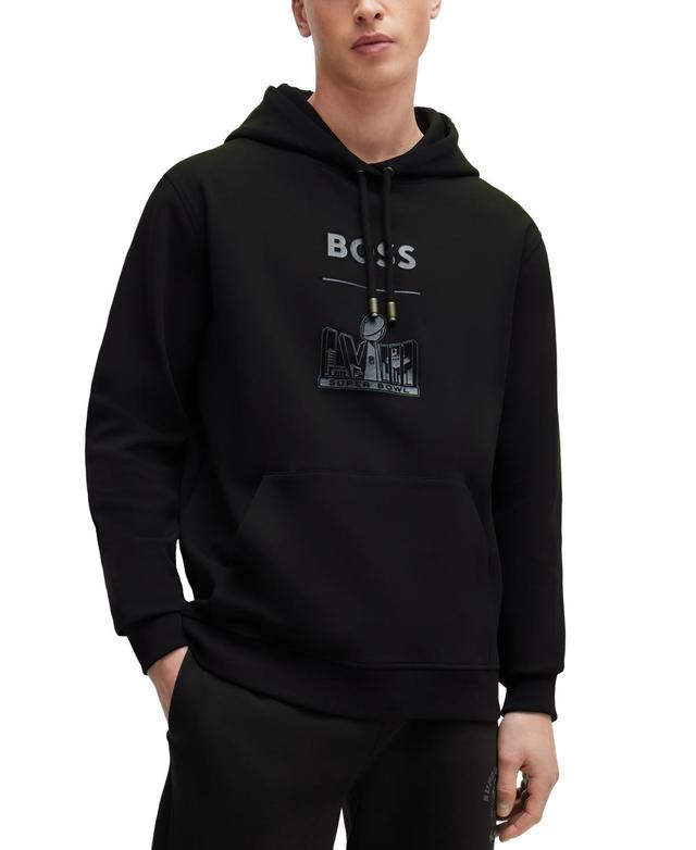 Boss Mens Boss x Nfl Metallic Print Hoodie Product Image