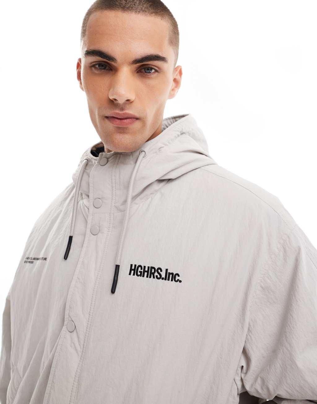 Bershka windbreaker in gray Product Image