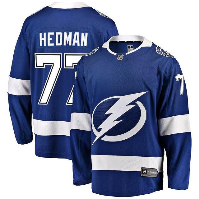 Mens Fanatics Branded Victor Hedman Blue Tampa Bay Lightning Home Premier Breakaway Player Jersey Product Image