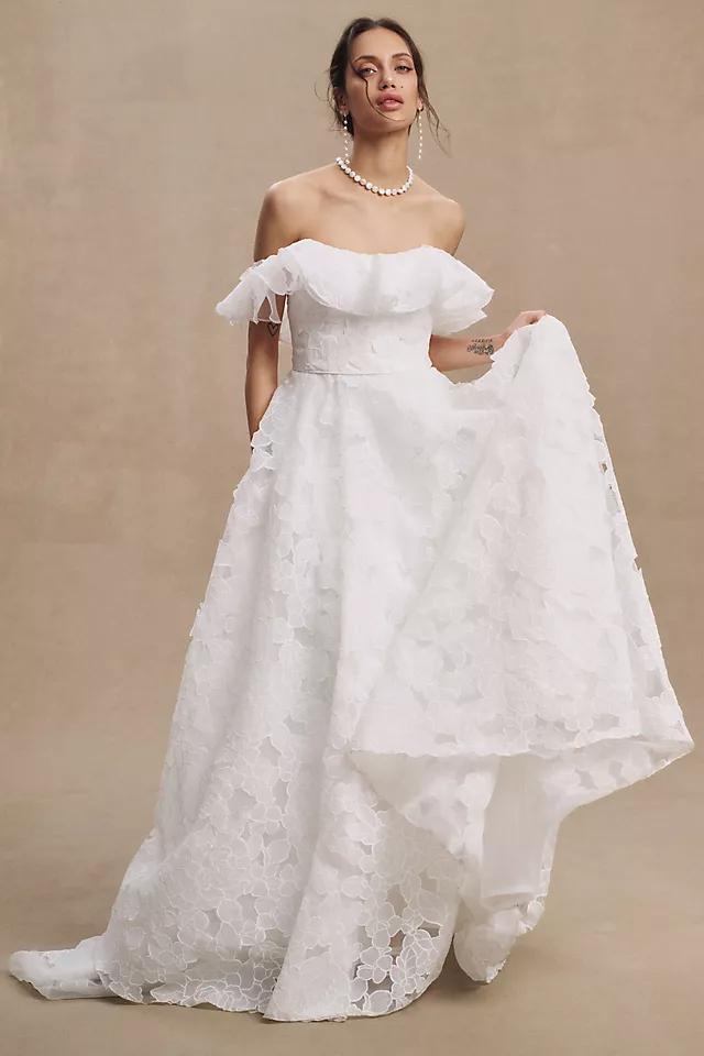 Jenny Yoo Priscilla Off-The-Shoulder Convertible Wedding Gown Product Image