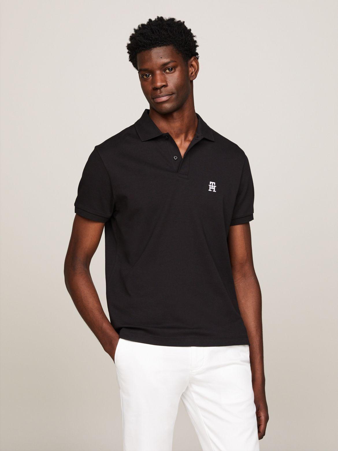 Tommy Hilfiger Men's TH Logo Regular Fit Interlock Polo Product Image