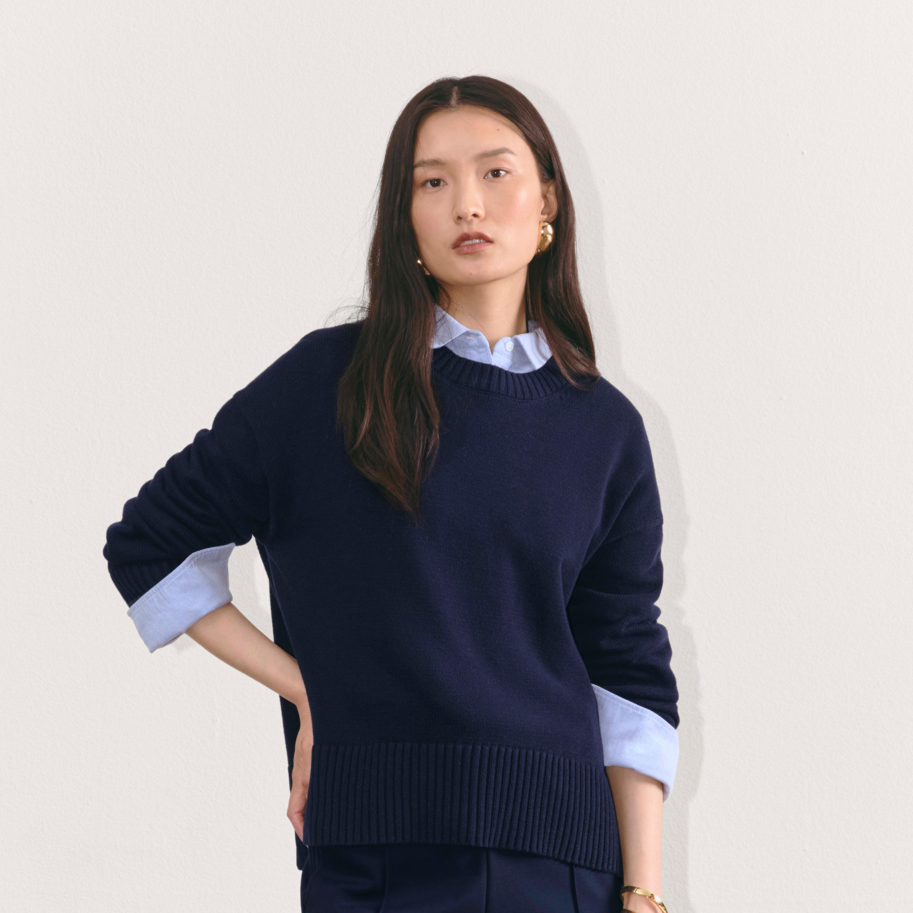 Womens Boxy Sweater in Everyday Cotton by Everlane Product Image