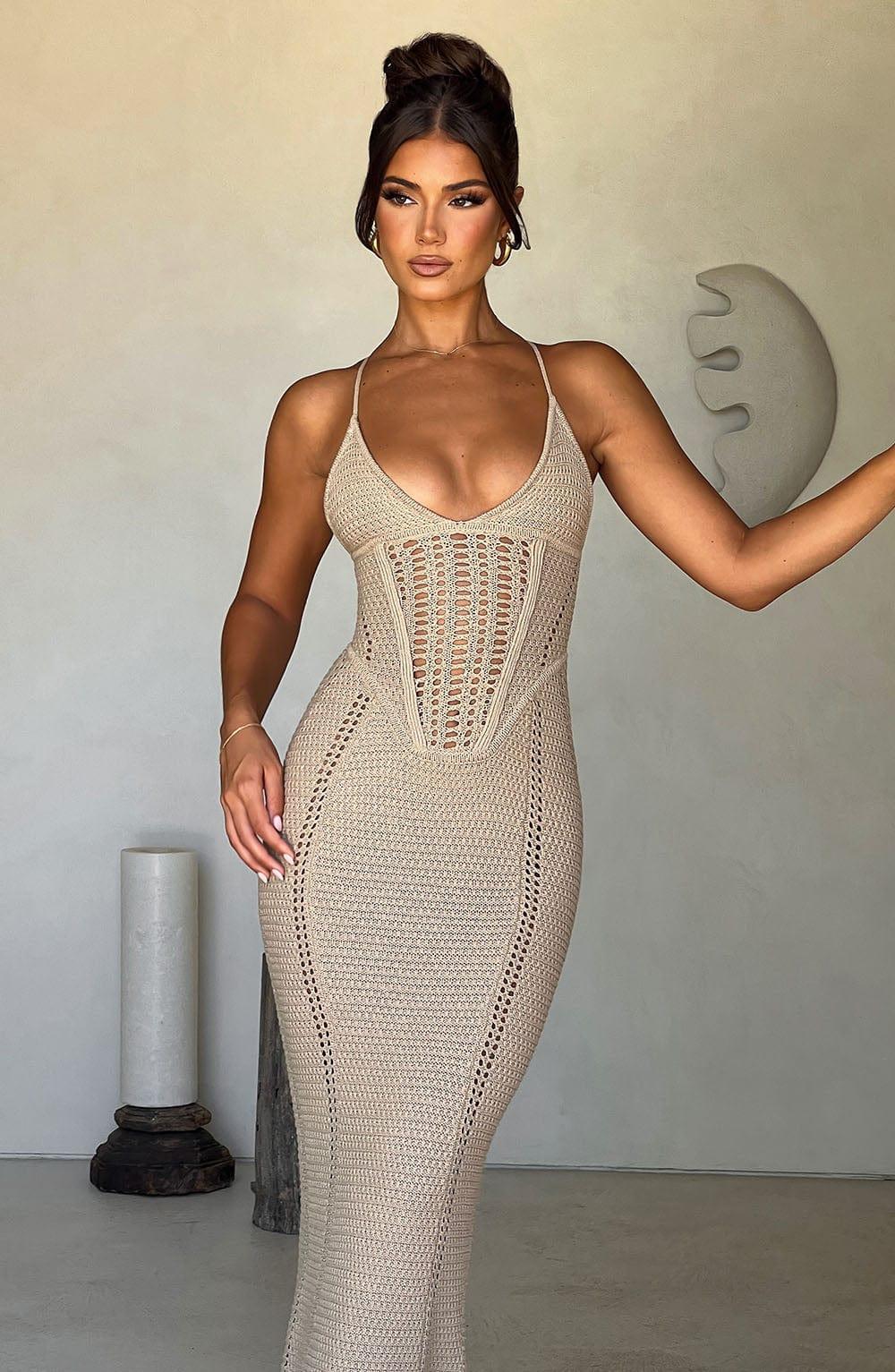 Xanthe Maxi Dress - Beige Product Image