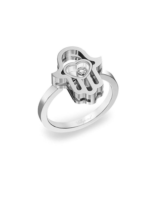 Happy Diamonds & 18K White Gold Ring Product Image