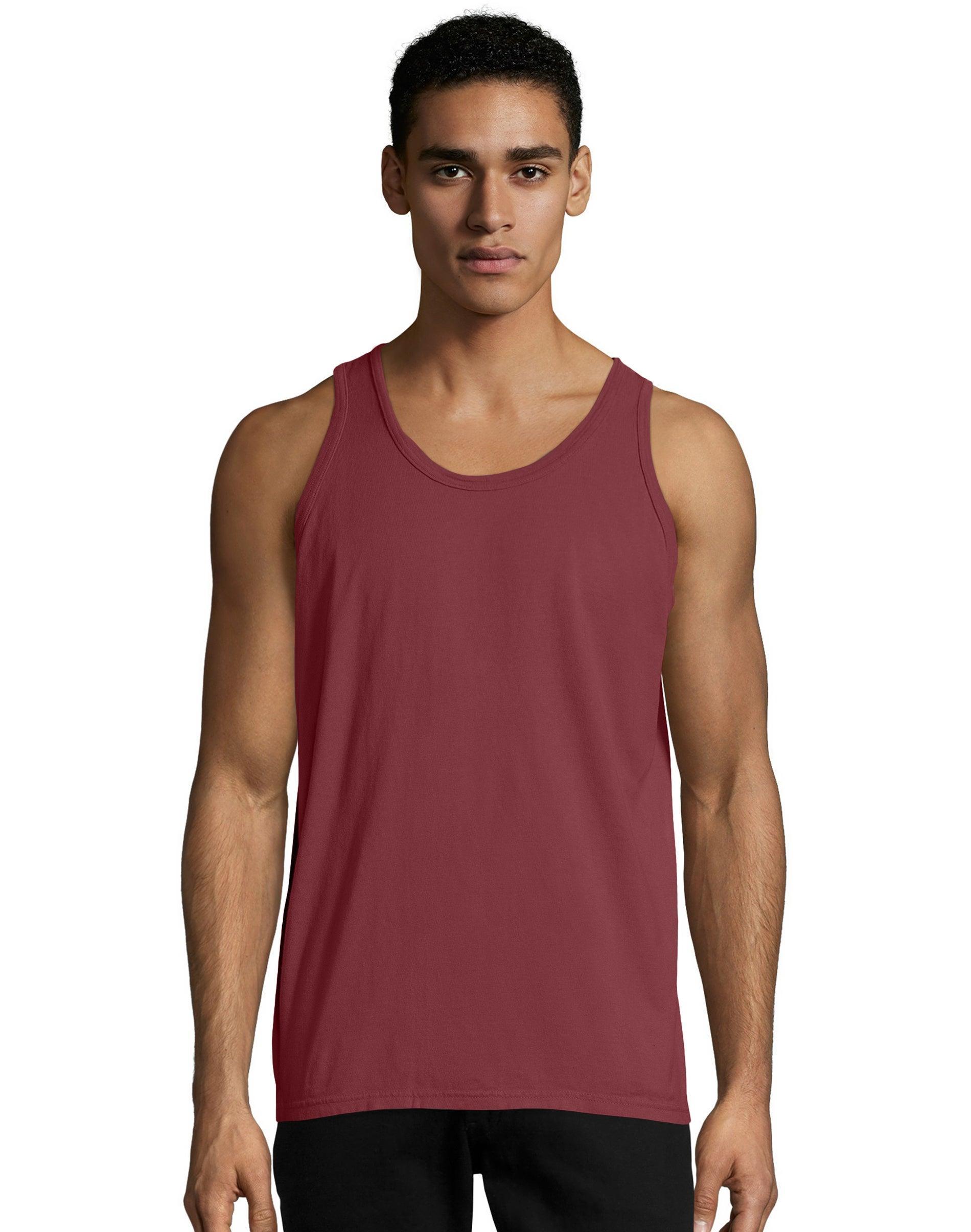 Mens Hanes ComfortWash Garment-Dyed Tank Purple Product Image